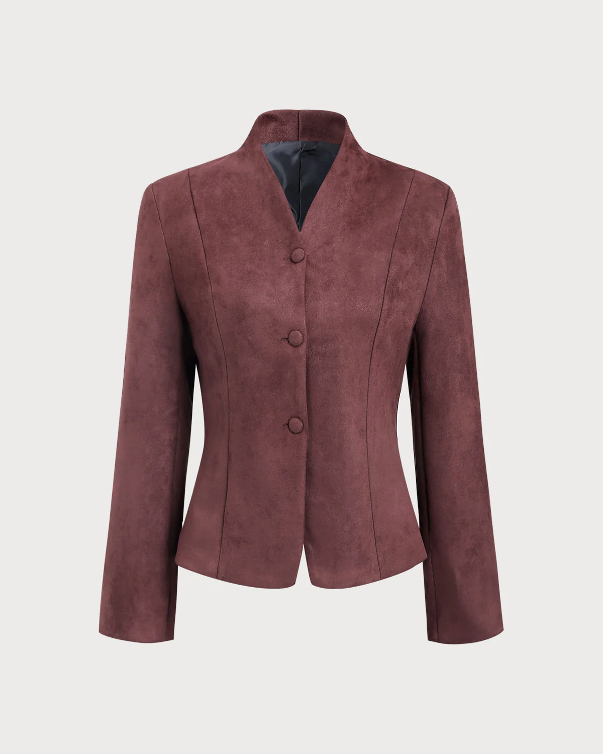Wine Red Button Jacket