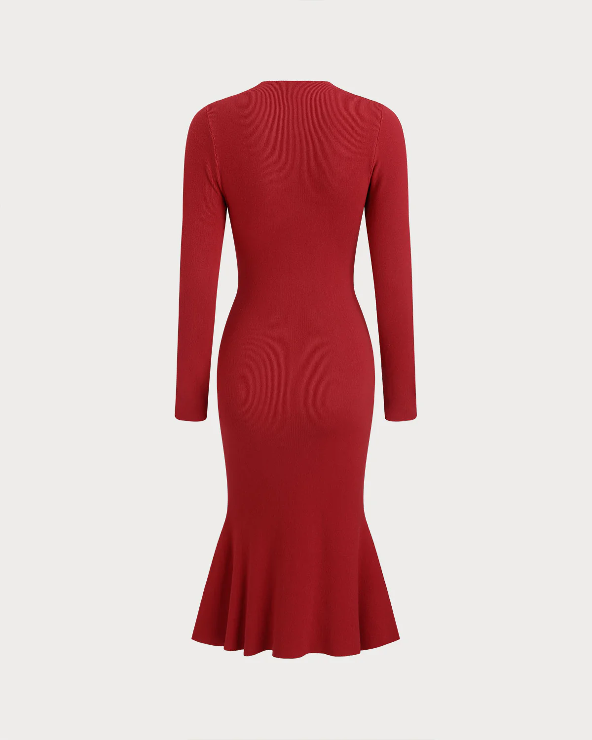 Red Bodycon Mermaid Sweater Dress
