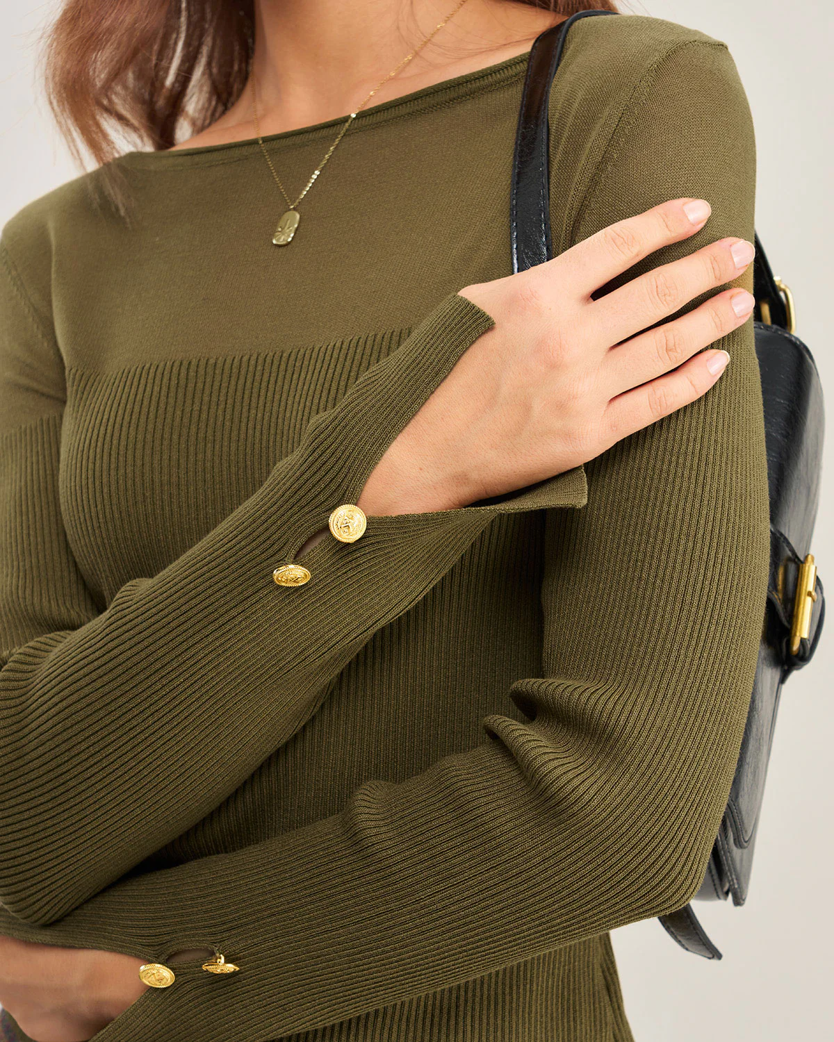 Green See Through Knit Tee