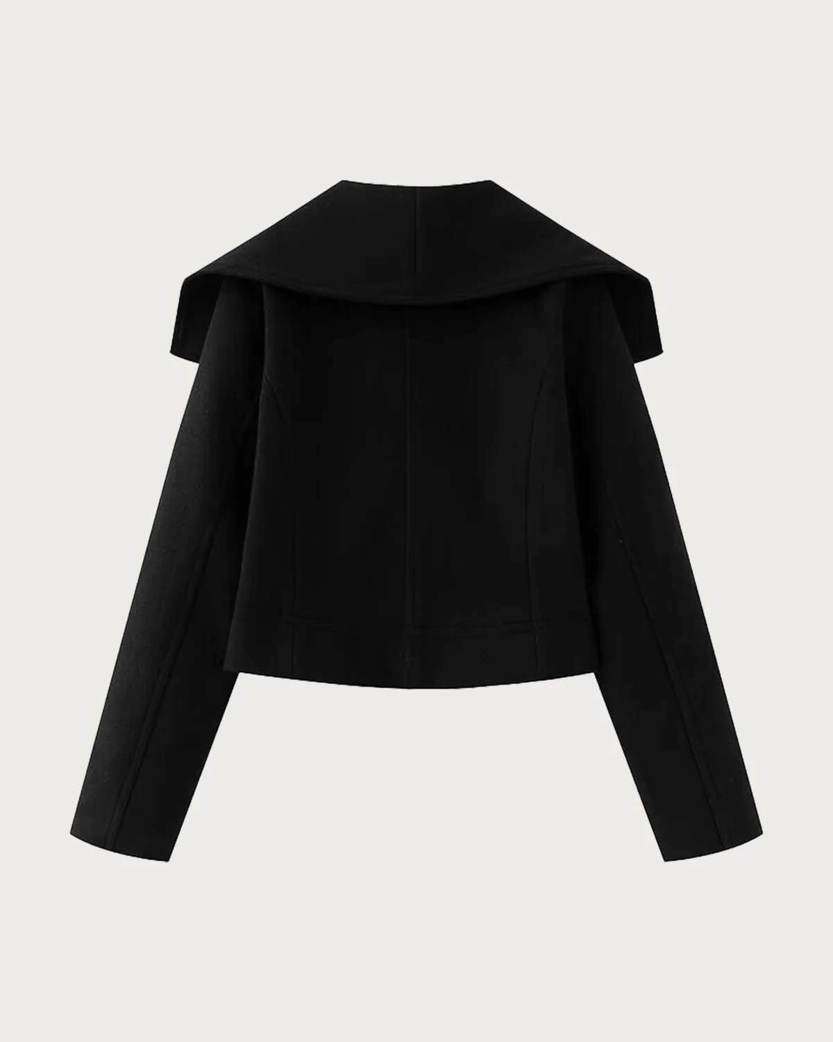 Black Double Breasted Loose Jacket