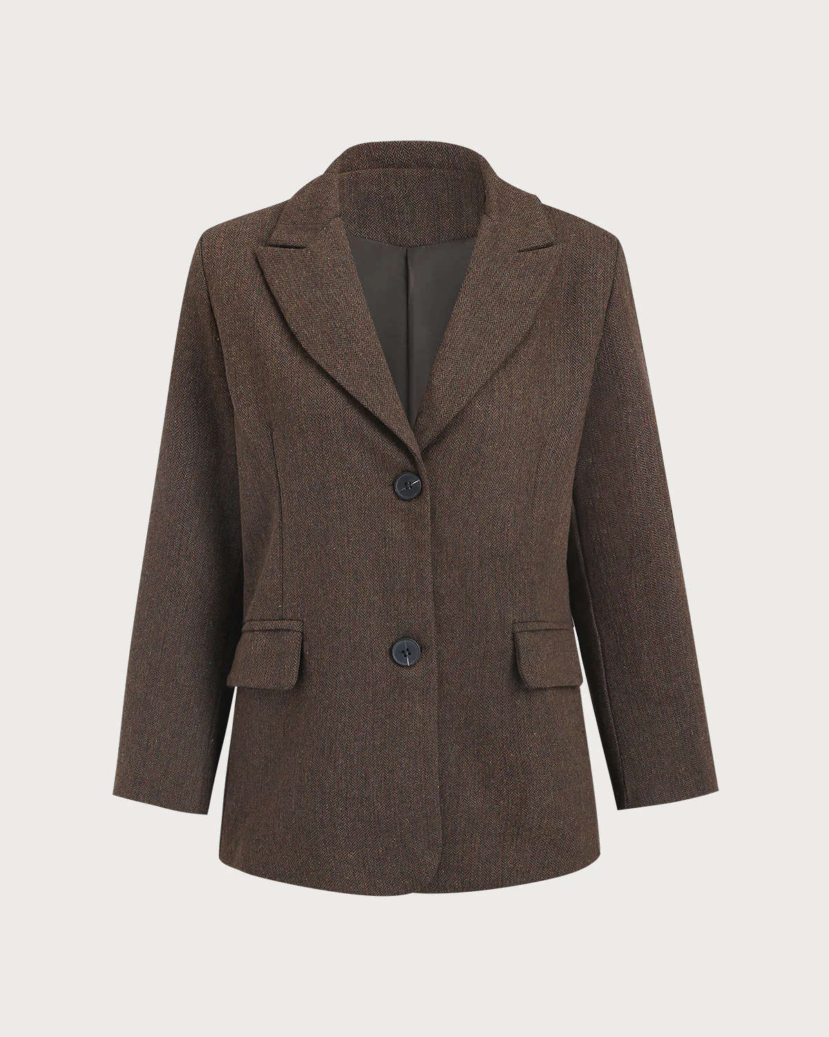 Brown Single Breasted Blazer