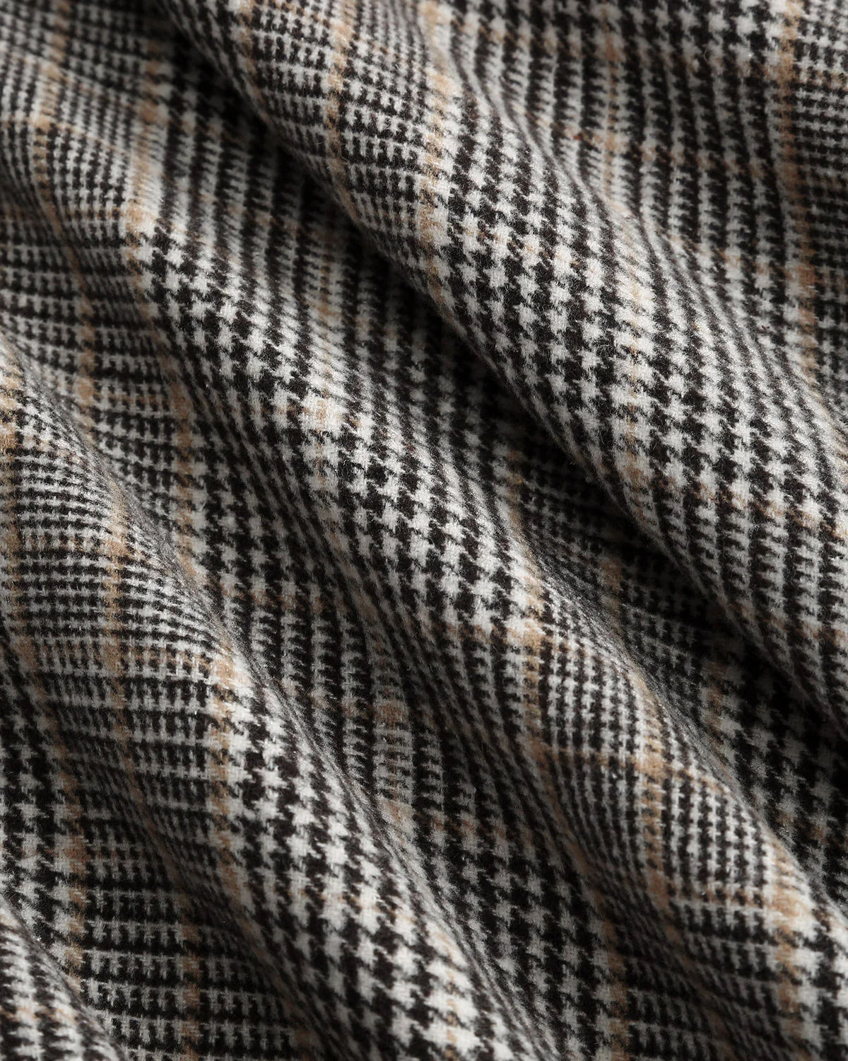 Coffee Plaid A-Line Midi Skirt