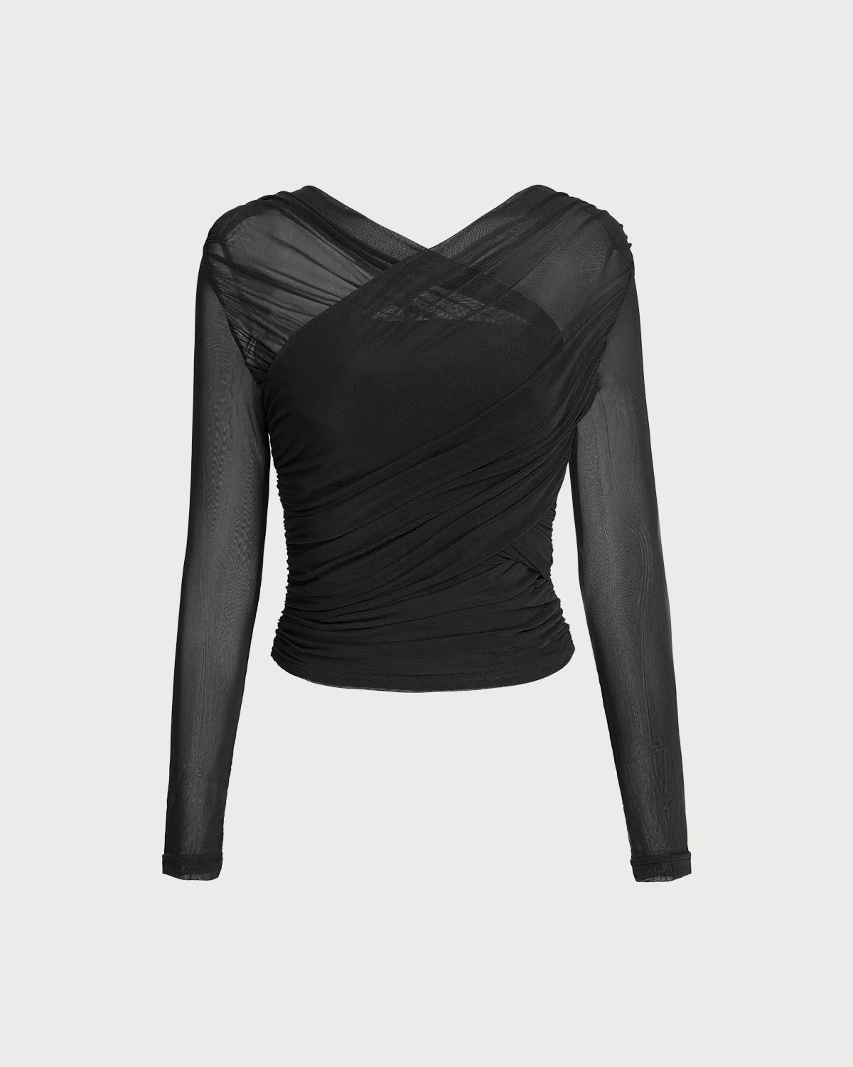 Black Mesh See-Through Tee