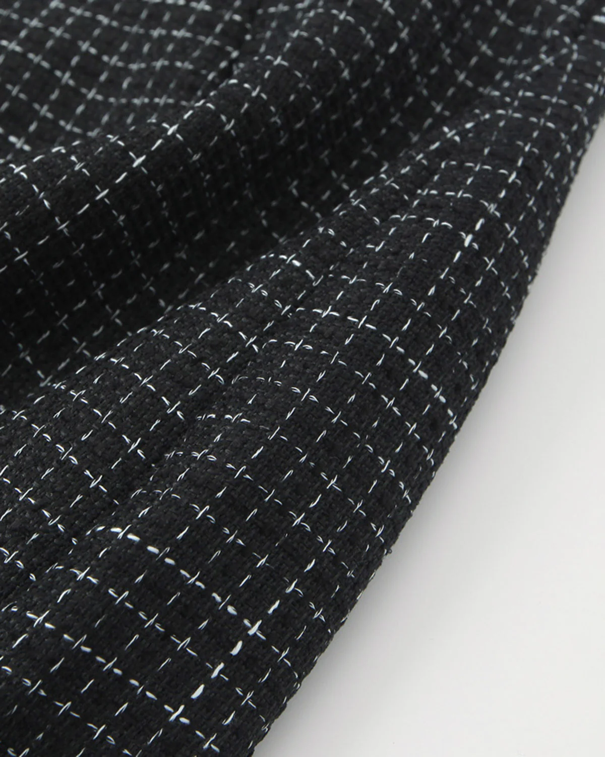 Black Plaid A-Line Mini Skirt