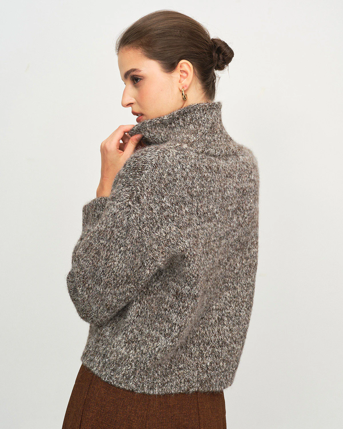 Coffee Turtle Knit Cardigan