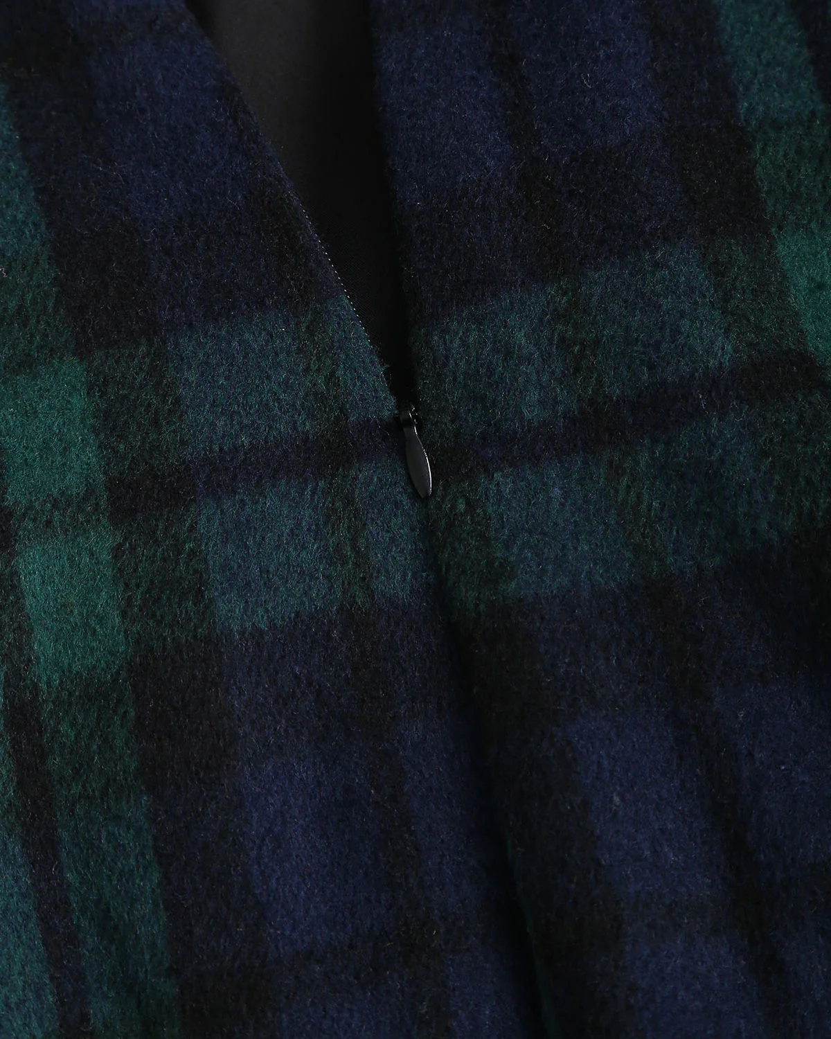 Green Plaid Straight Mini Skirt