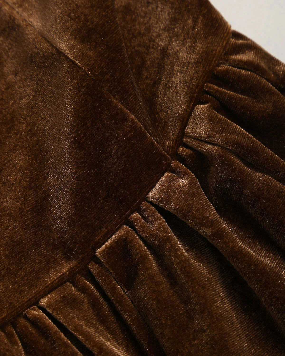 Coffee Velour A-Line Sleeveless Maxi Dress