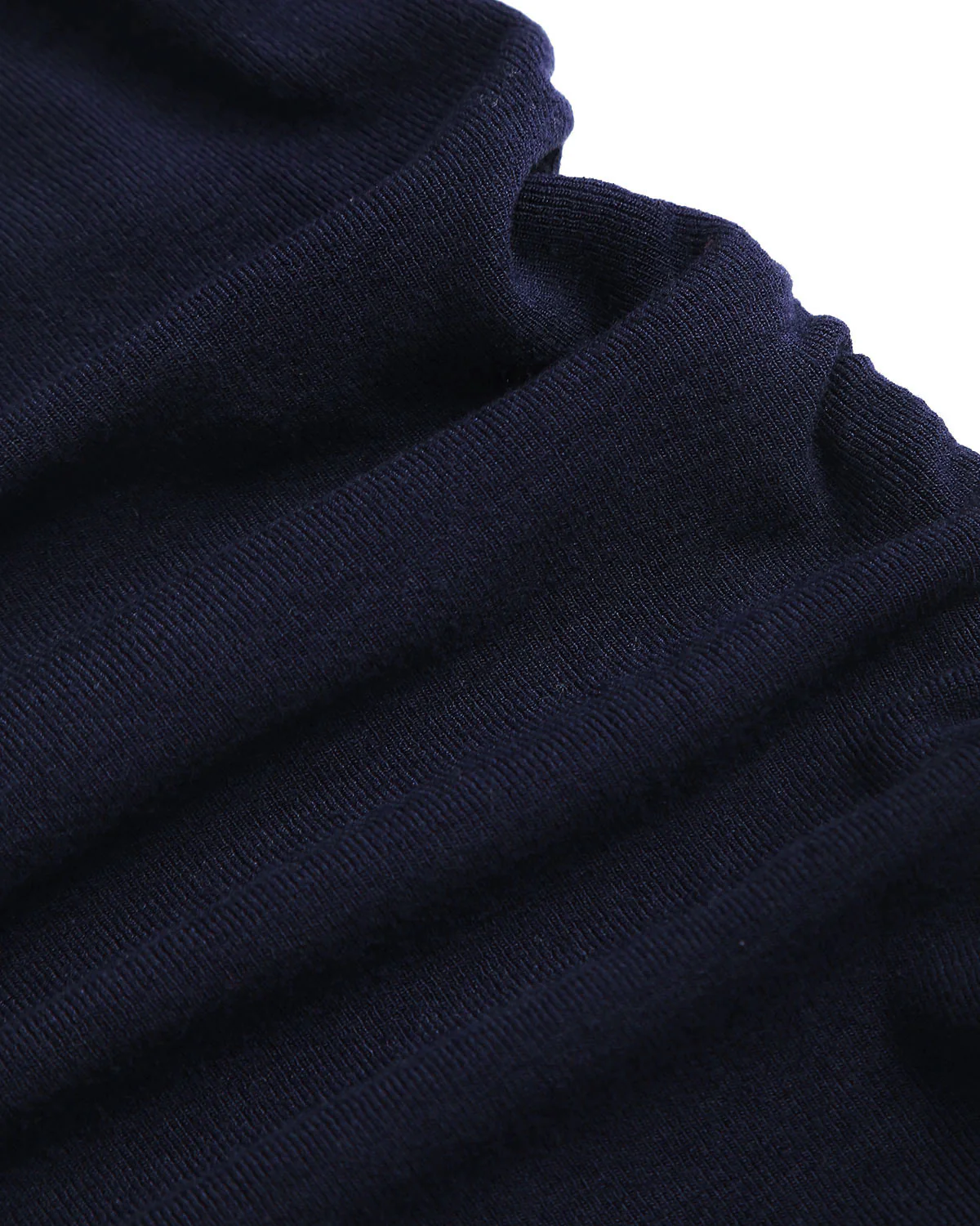 Navy Ruched Knit Tee