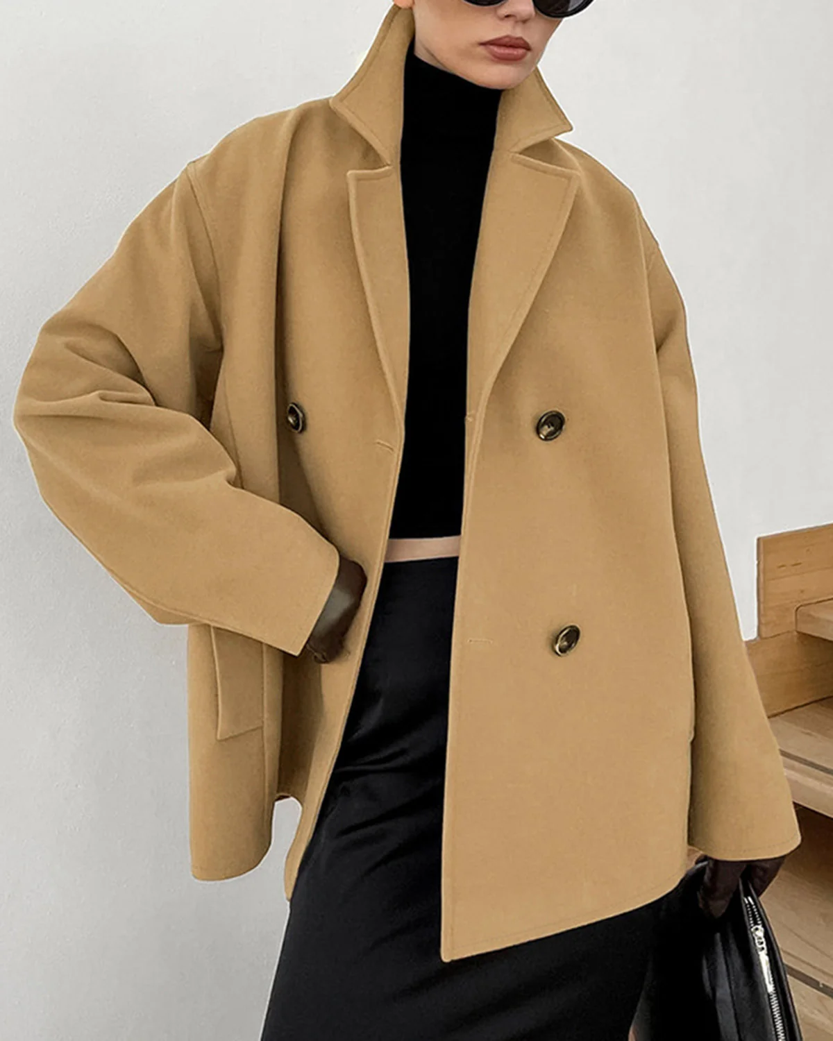 Khaki Loose Trench Coat