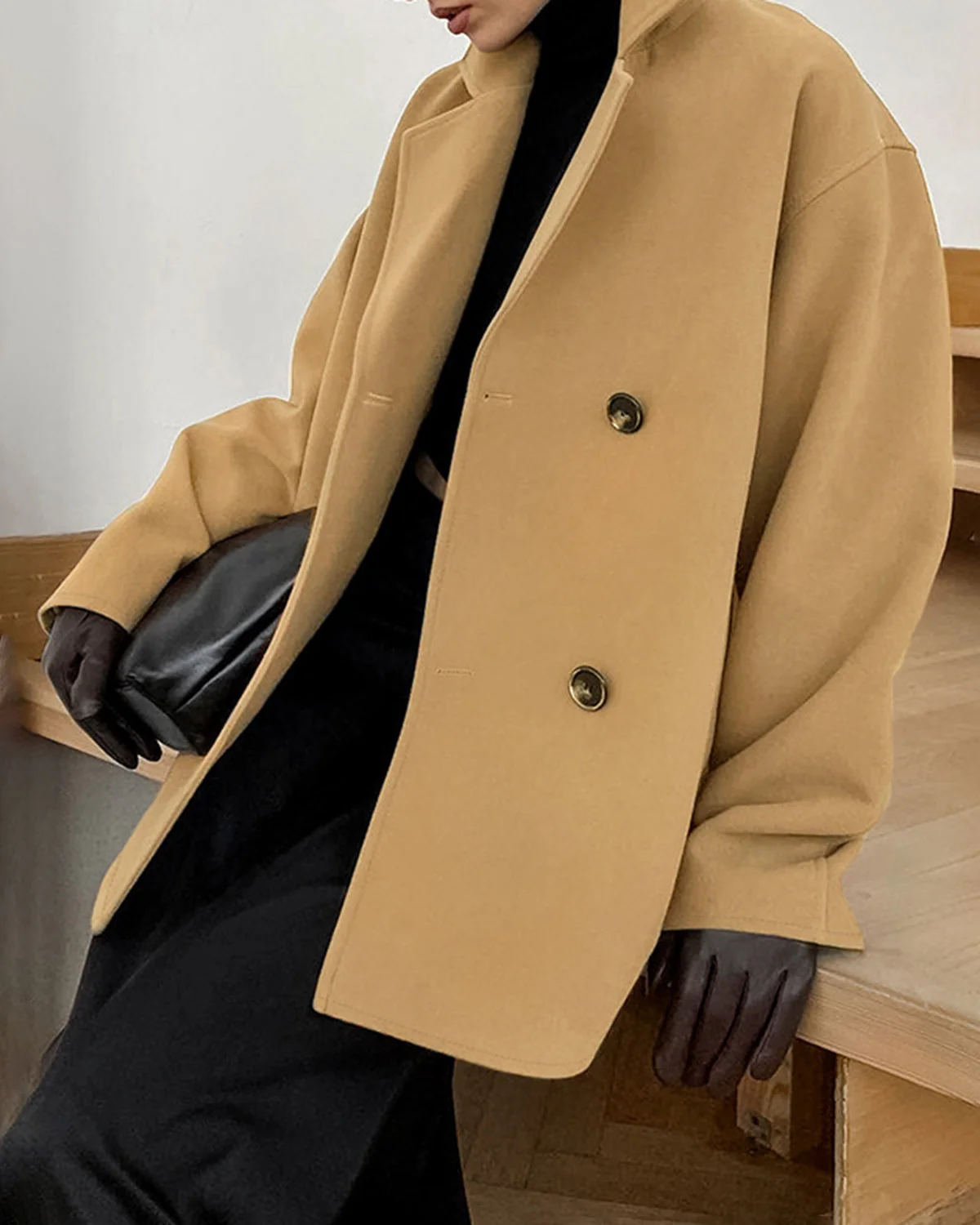 Khaki Loose Trench Coat