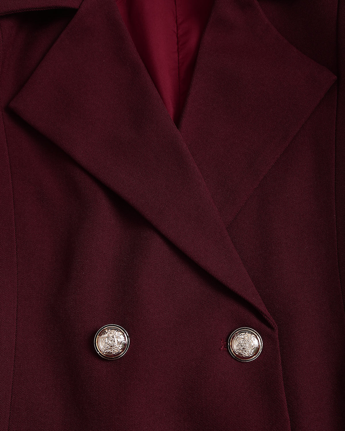 Wine Red Button Blazer