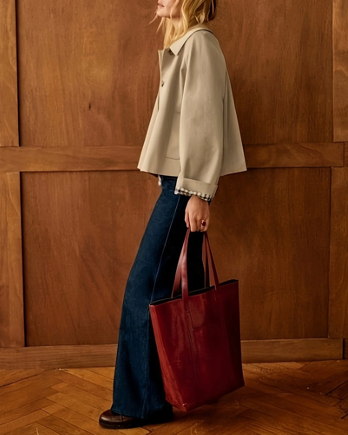 Khaki  Contrasting Pocket Jacket