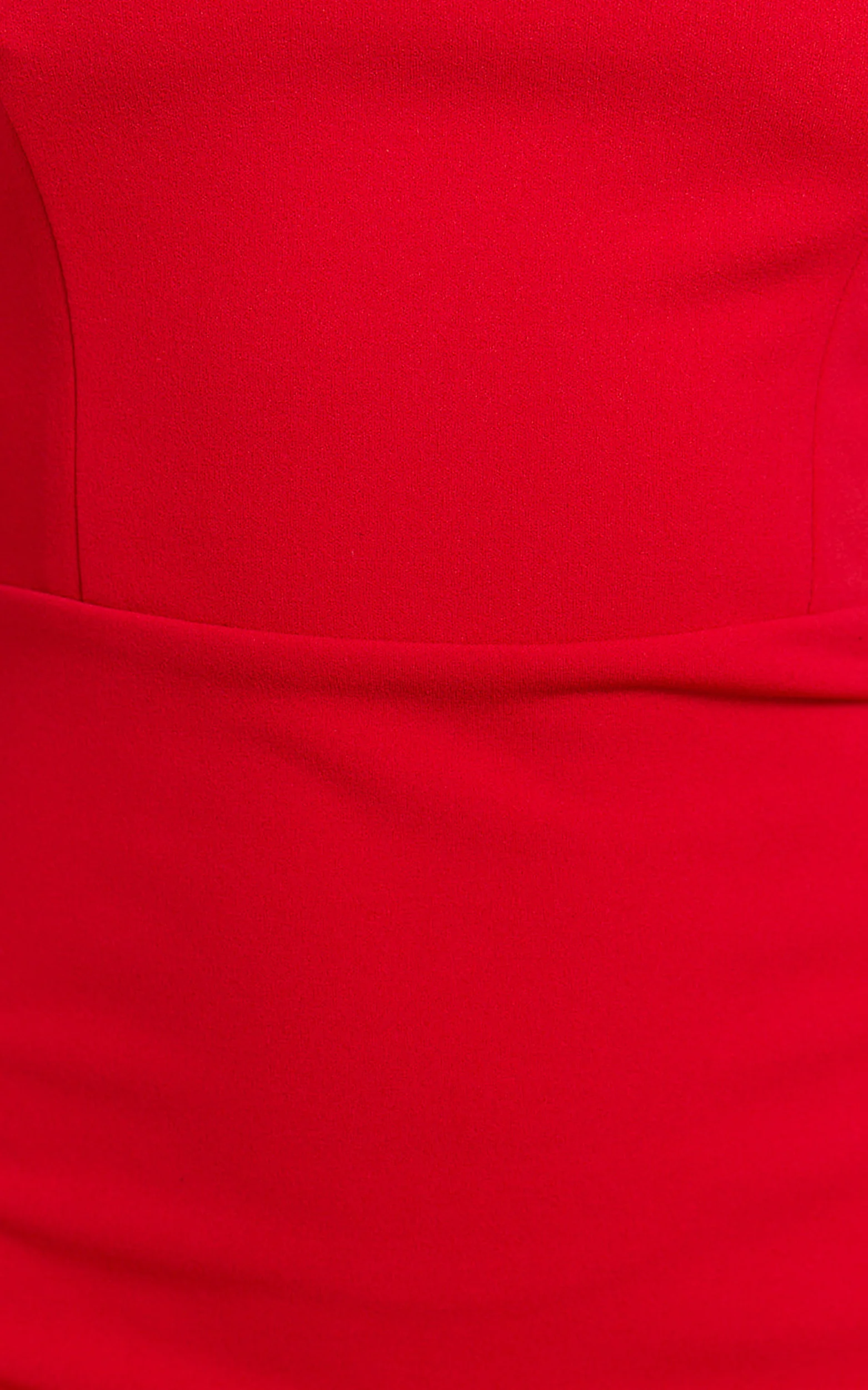 Salome Midi Dress - Halter Neck Column Dress in Red