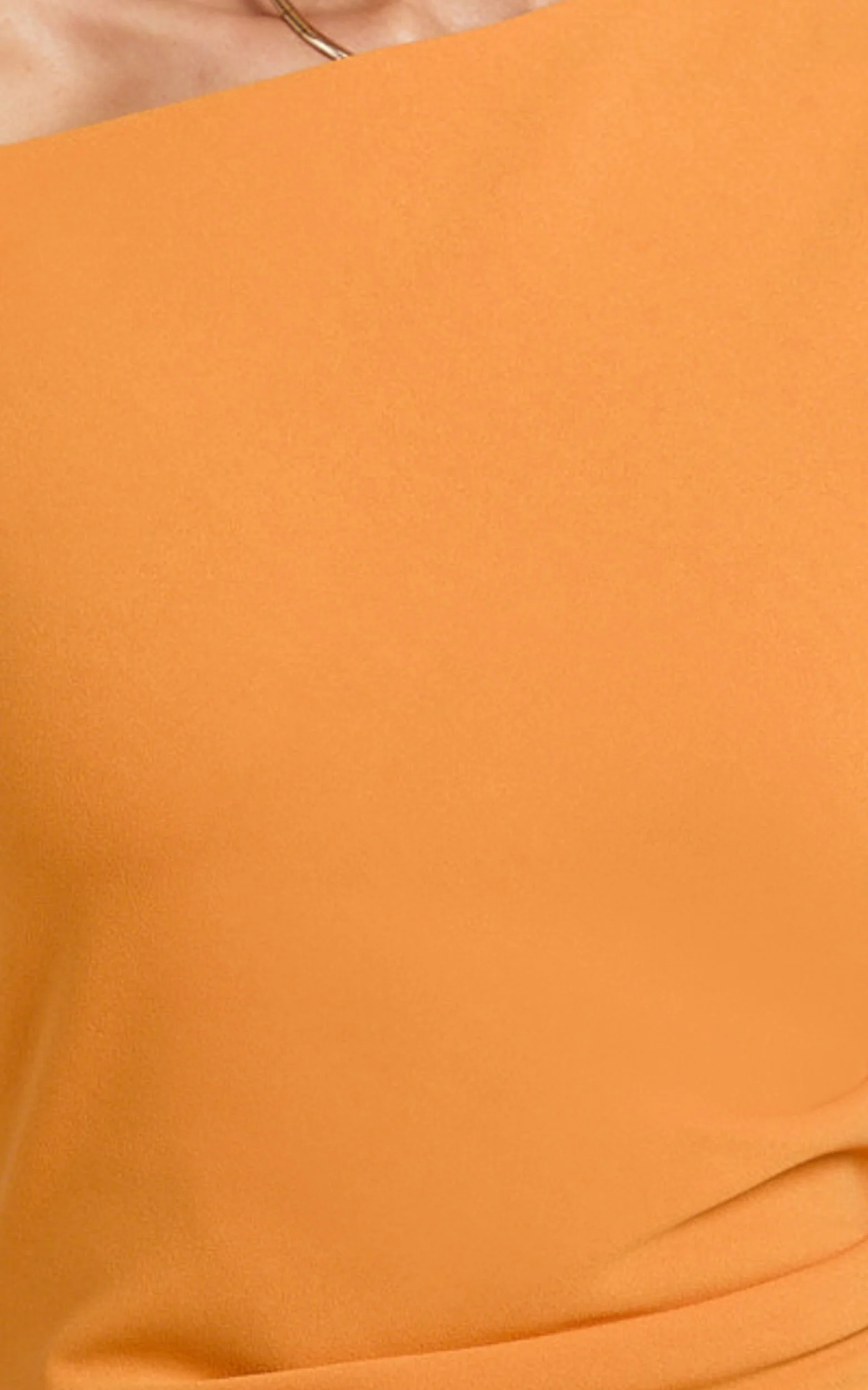 Genie Maxi Dress - Off The Shoulder Dress in Orange