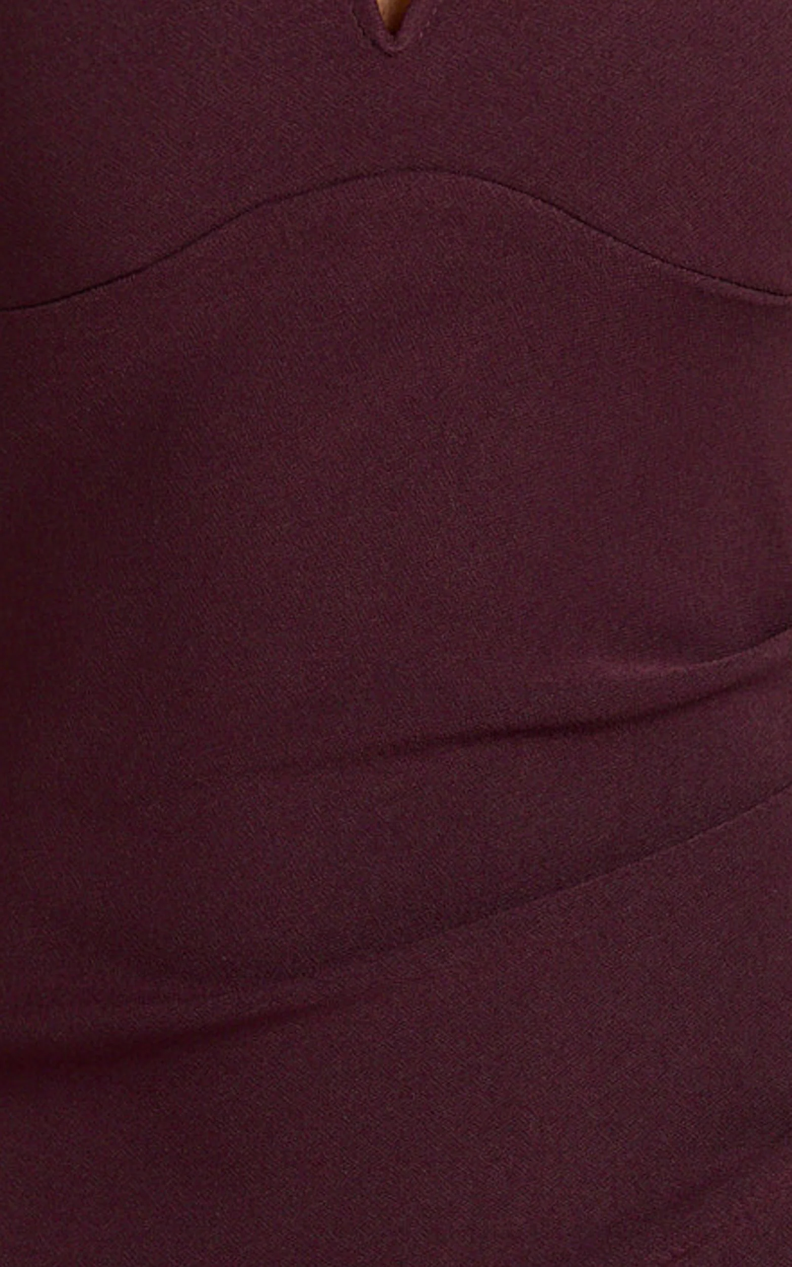 Thelma Maxi Dress - Square Neck Bodycon Dress in Wine