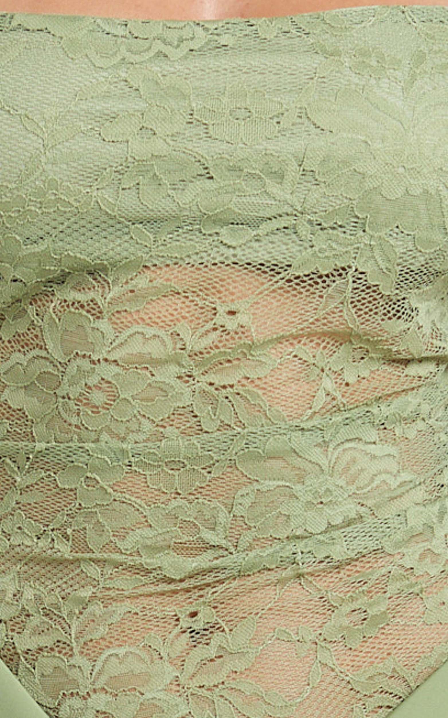 Rania Maxi Dress - Contrast Lace Bodice Bias Cowl Drop Waist Dress in Sage