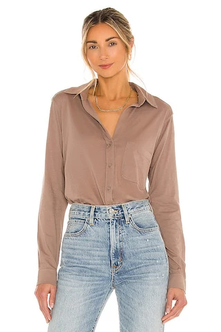 Light Weight Jersey Button Up