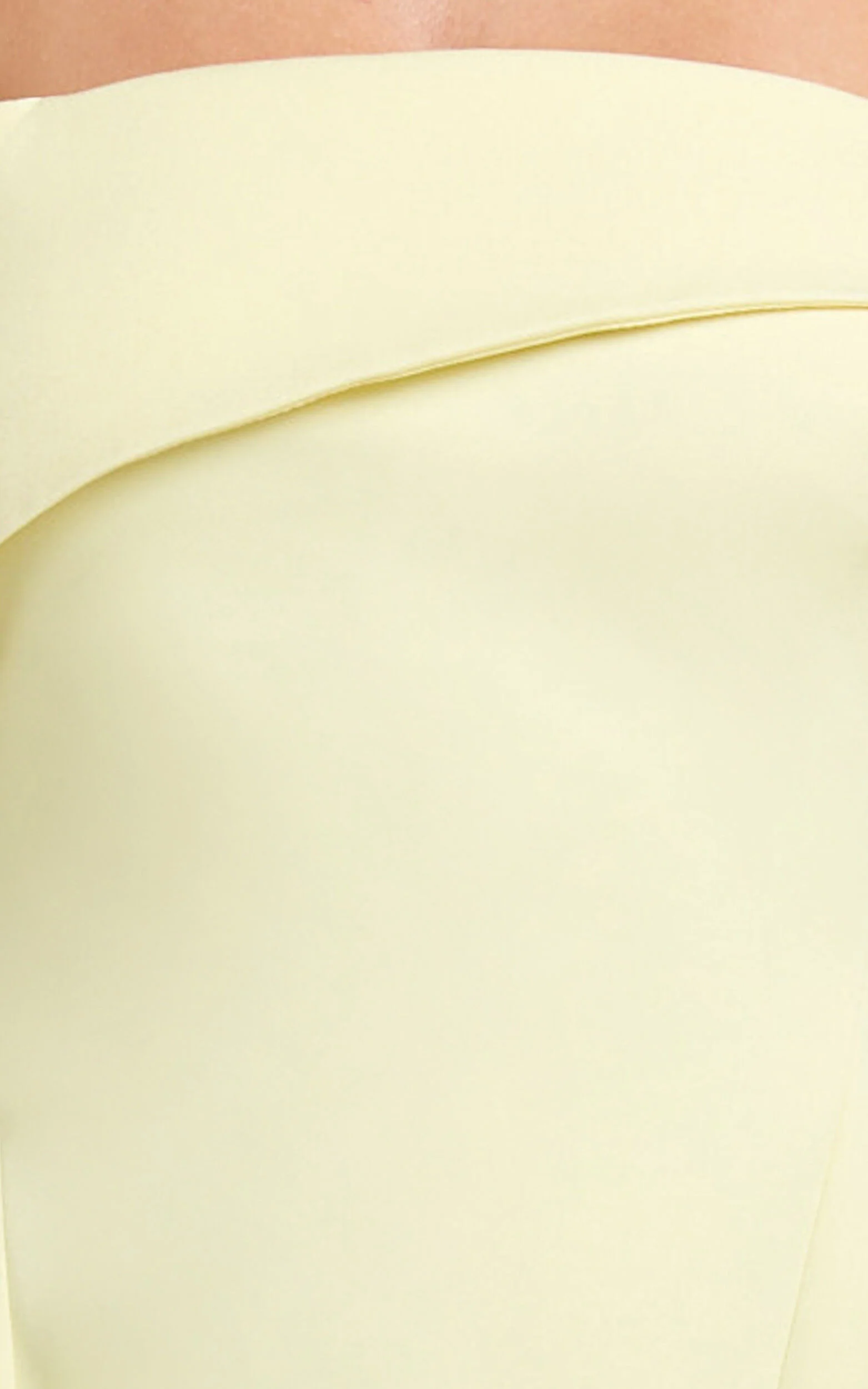 Cecilia Mini Dress - Off Shoulder Tie Detail Dress in Lemon