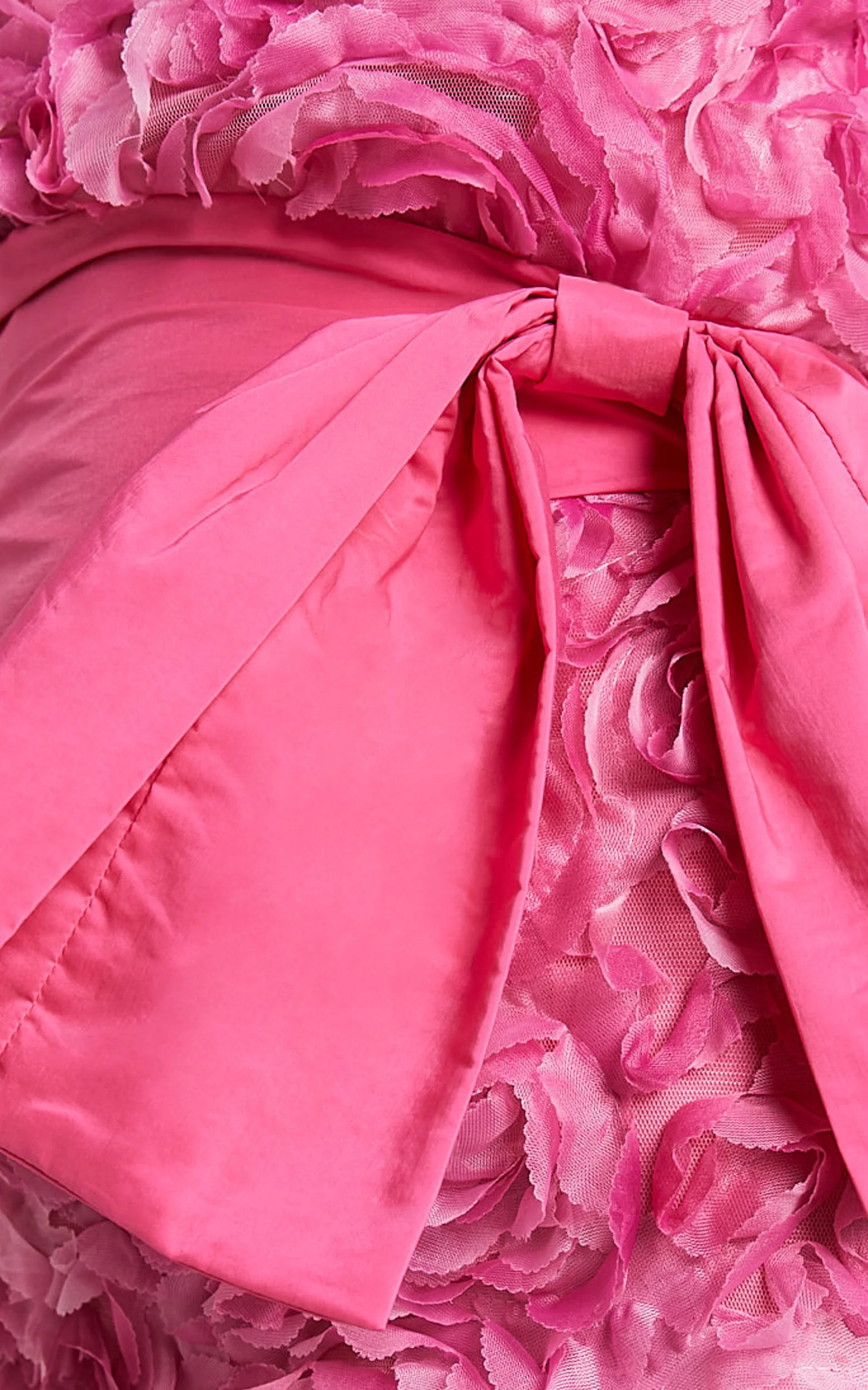 Ayesha Mini Dress - Strapless with Ribbon Detail Dress in Pink