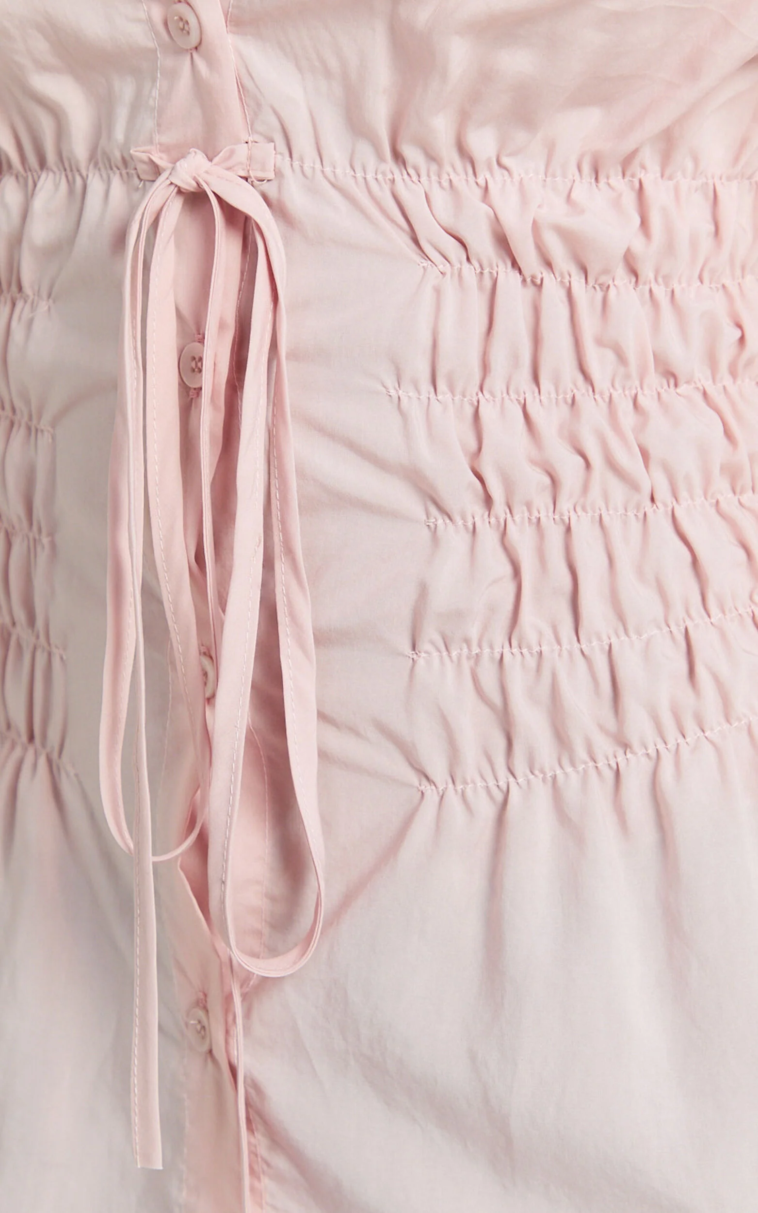 Cody Shirt - Ruched Detail Scrunch Shirt in Pink