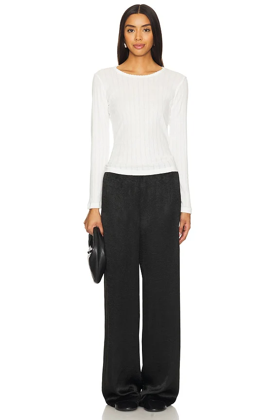 Pointelle Long Sleeve