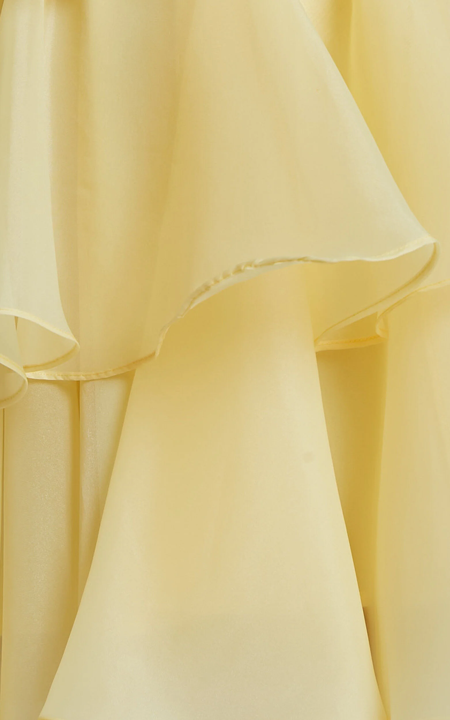 Ritta Mini Dress - Strapless Layered Dress in Yellow