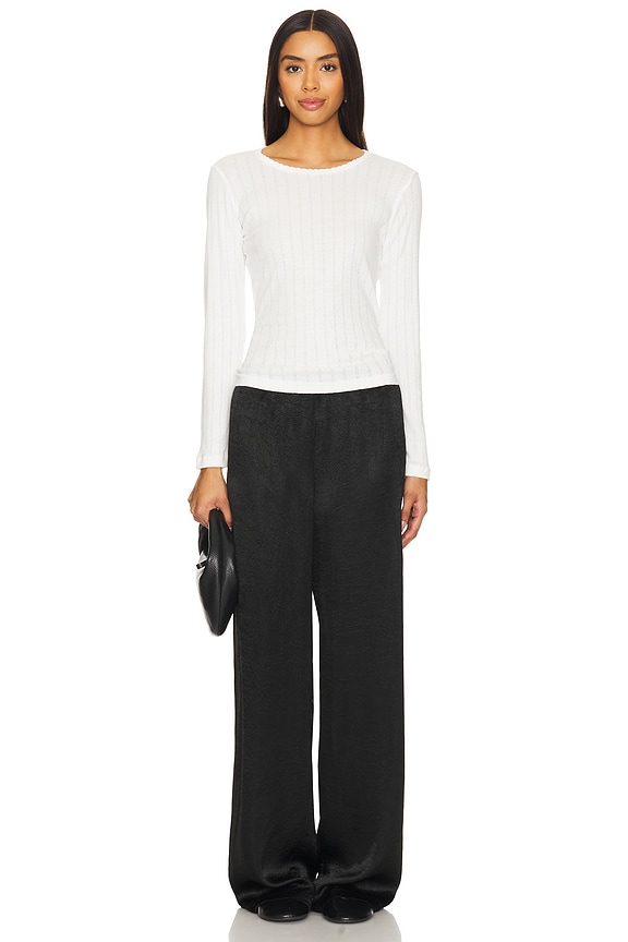 Pointelle Long Sleeve