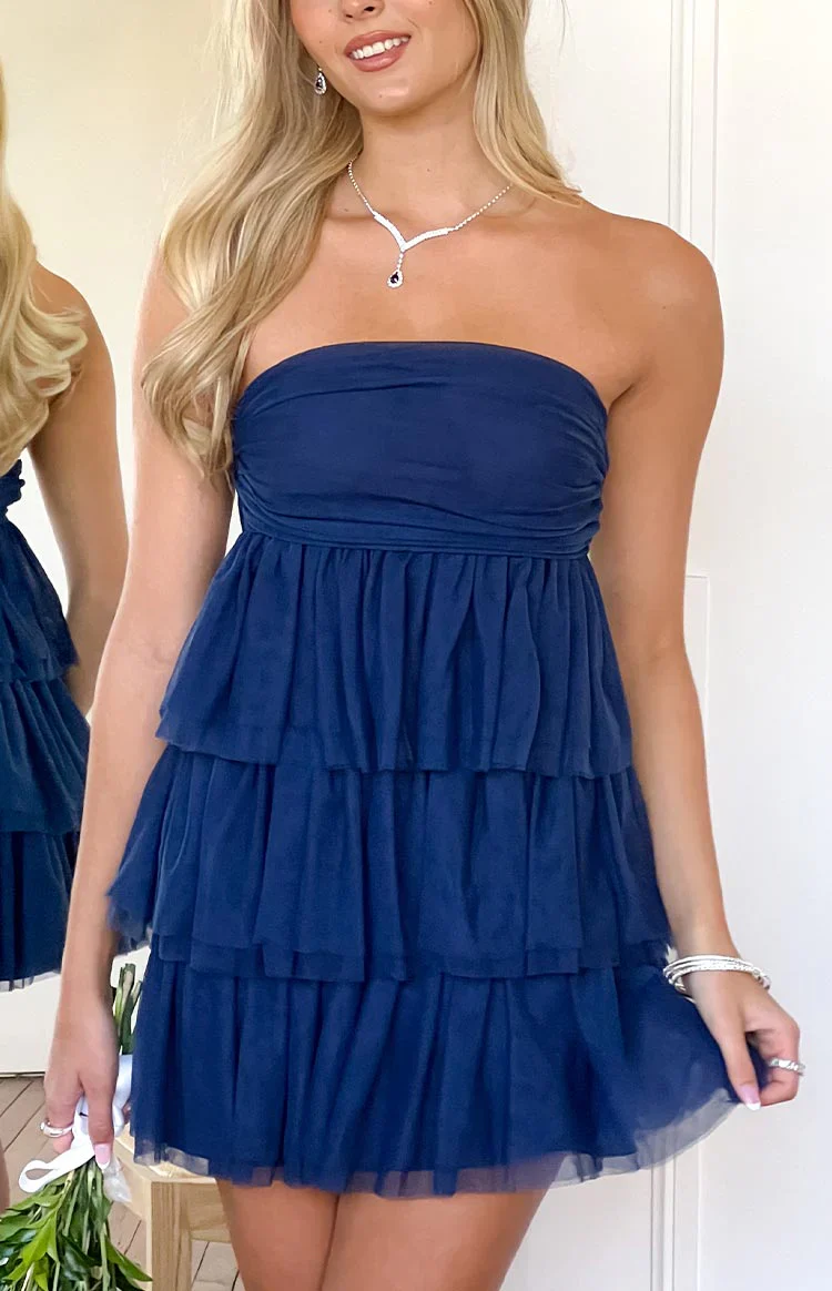 Birthday Girl Navy Mini Party Dress