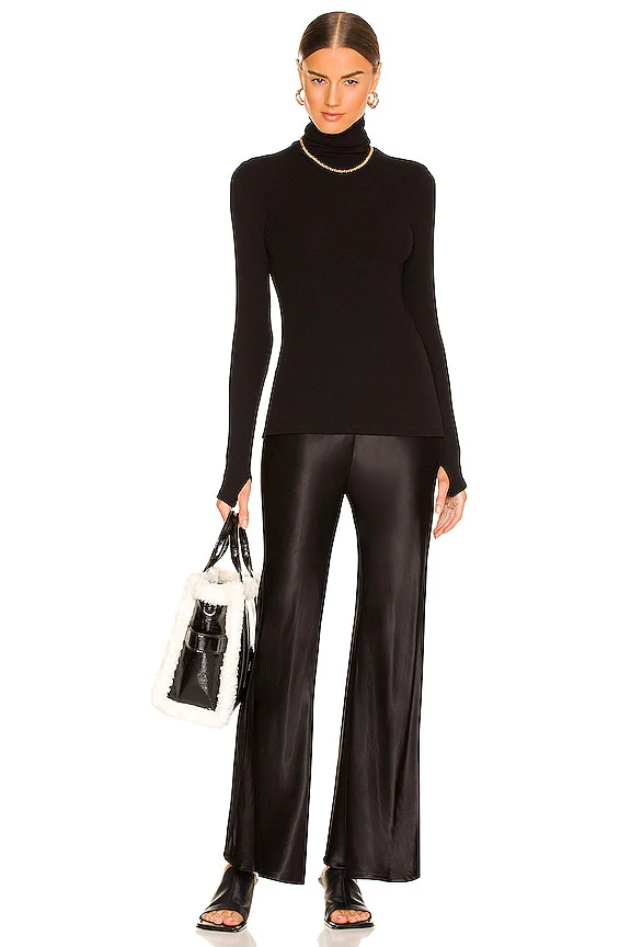 Sweater Knit Long Sleeve Turtleneck