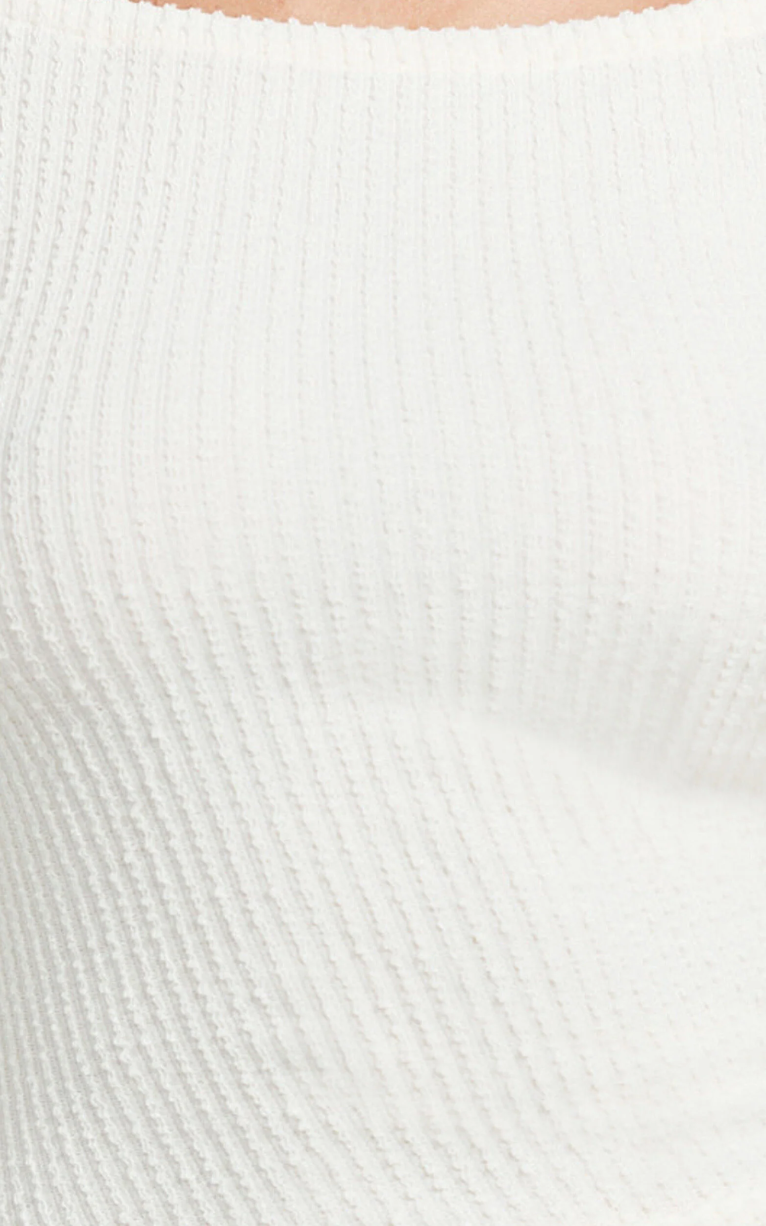 Ayla Maxi Dress - Off Shoulder Flared Sleeve Bodycon Dress in Off White