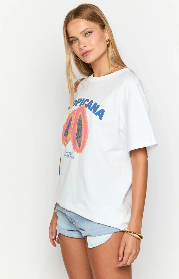 Tropicana White Tee