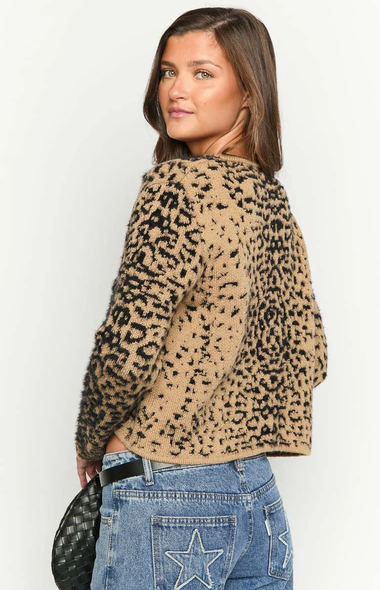 Kahli Leopard Print Cardigan