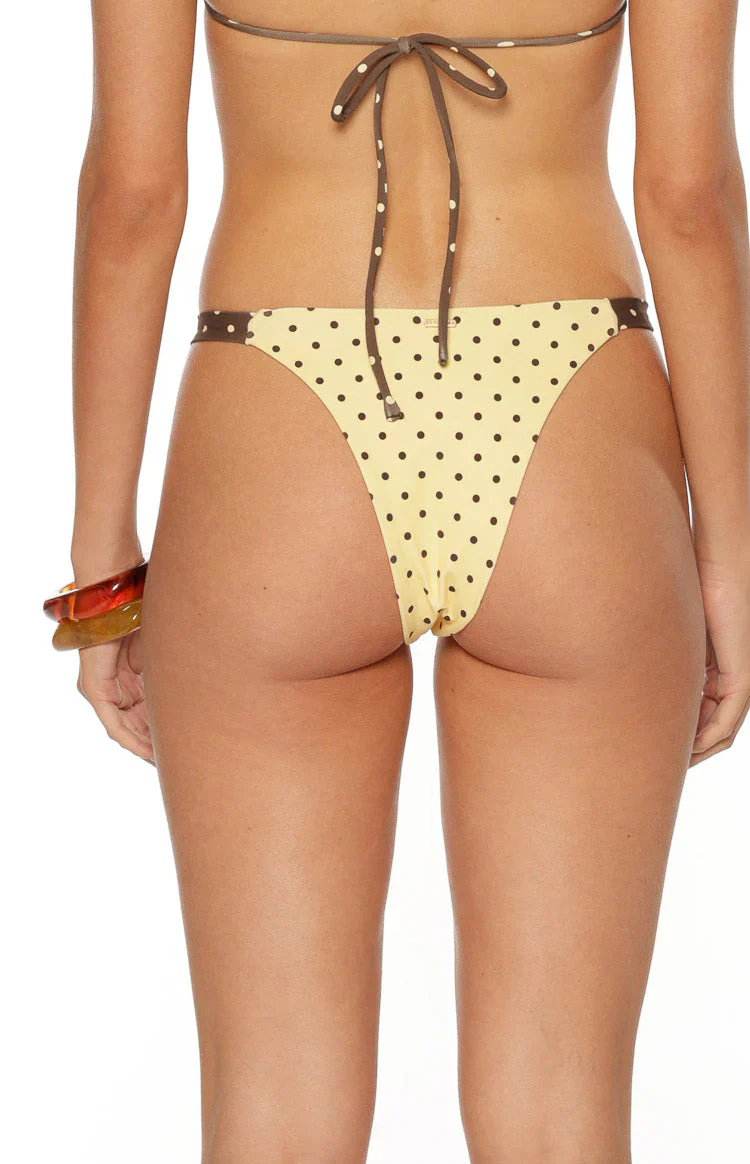Ellis Yellow Polka Dot Bikini Bottoms