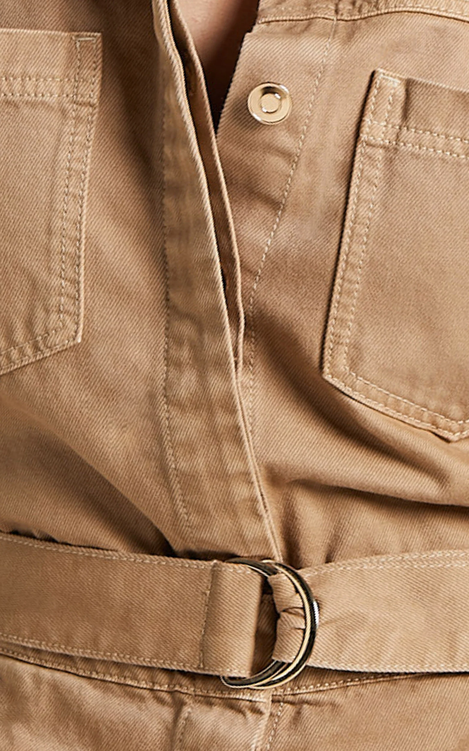 Amalie The Label - Havanah Recycled Cotton Denim Boiler Jumpsuit in Tobacco