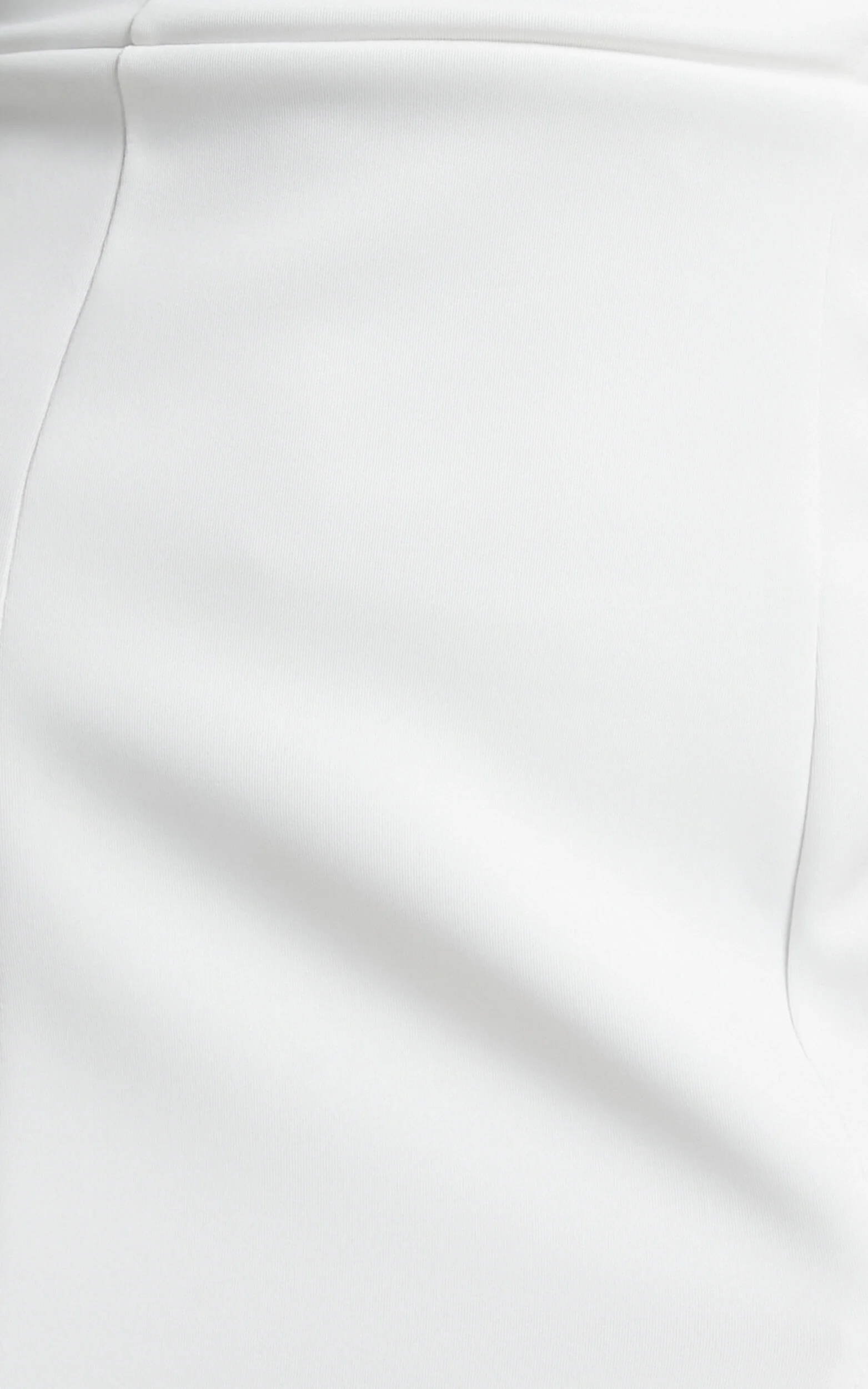 Big Ideas Midi Dress - V Neck Thigh Split Dress in White