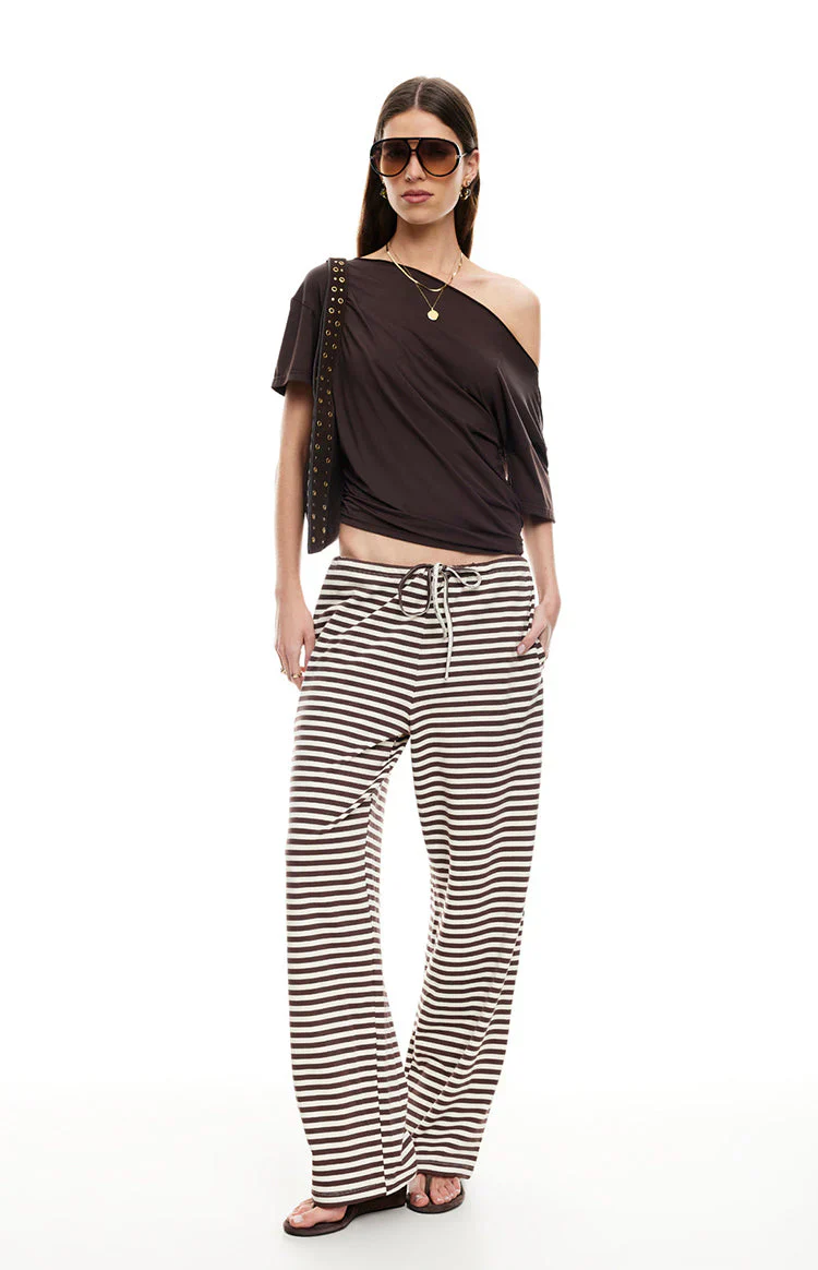 Lioness Bloom Dark Chocolate Stripe Pants