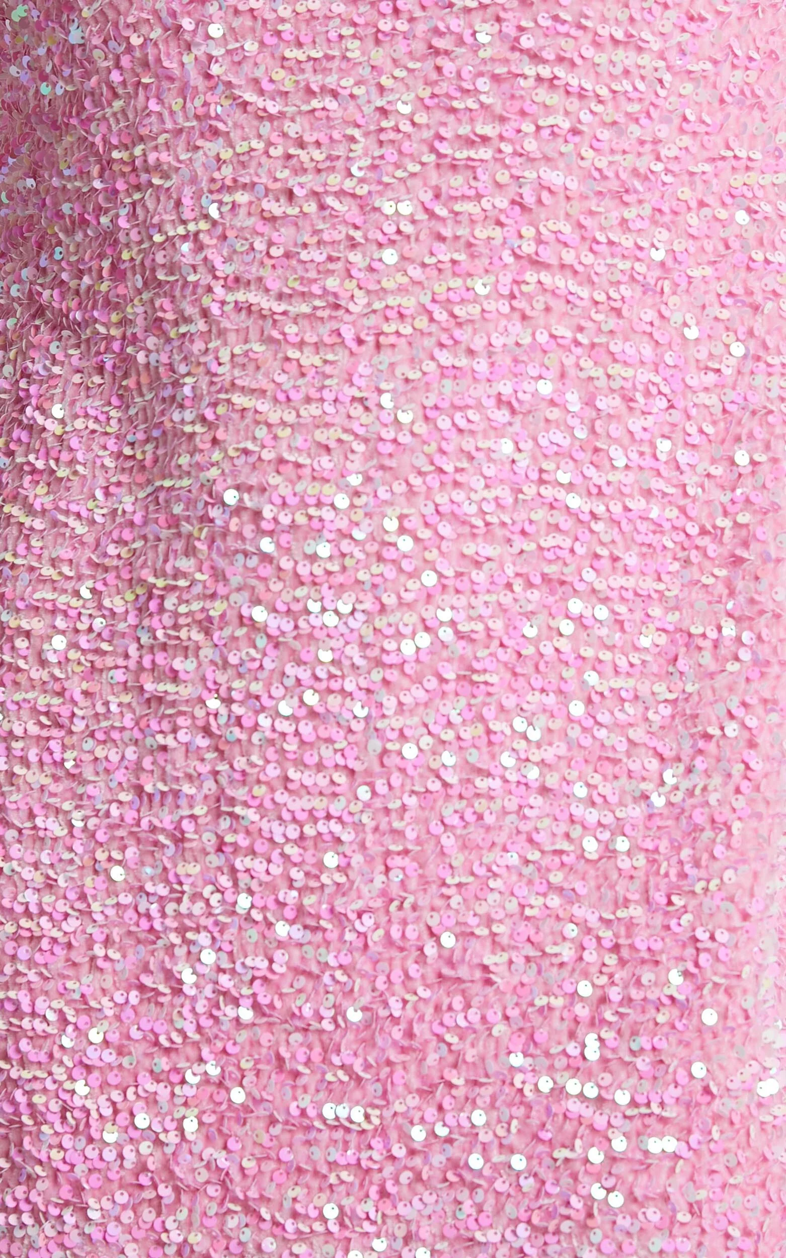 Valetta Mini Dress - Sequin low back shift dress in Pink Sequin