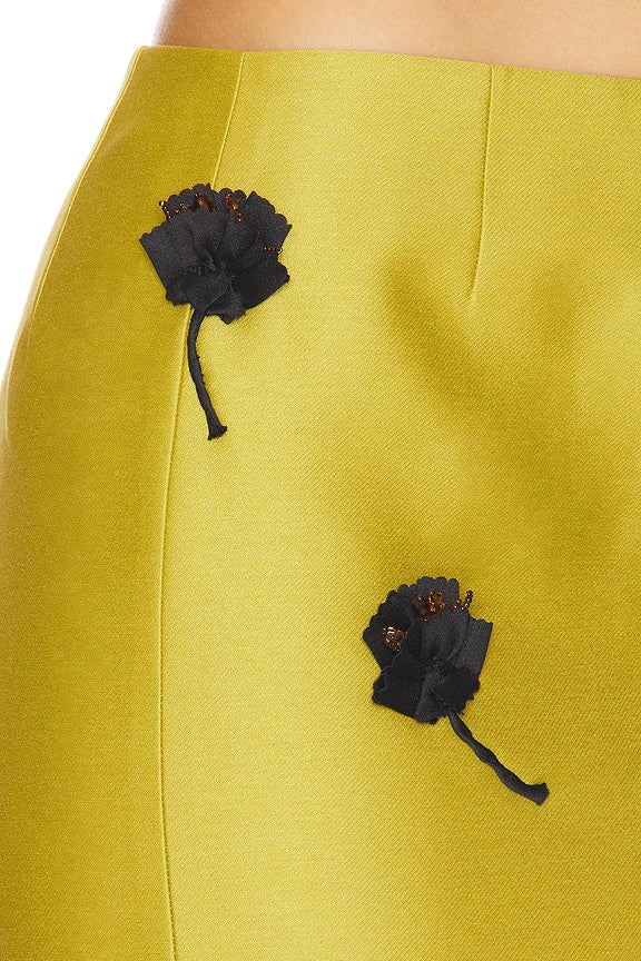 Back Slit Straight Skirt