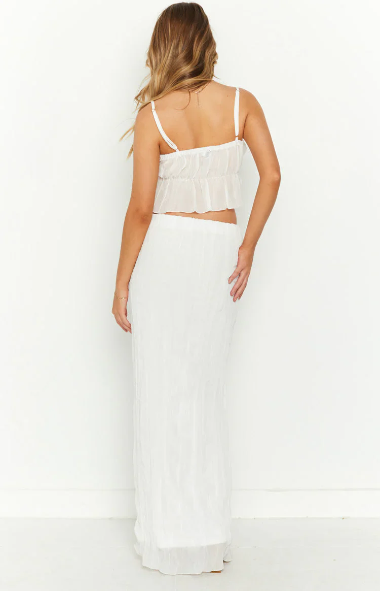 The Moment White Maxi Skirt