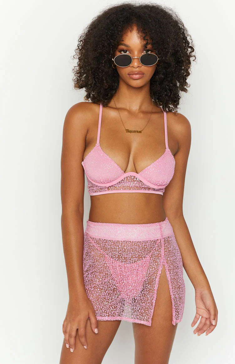 Starman Pink Sparkle Bralette