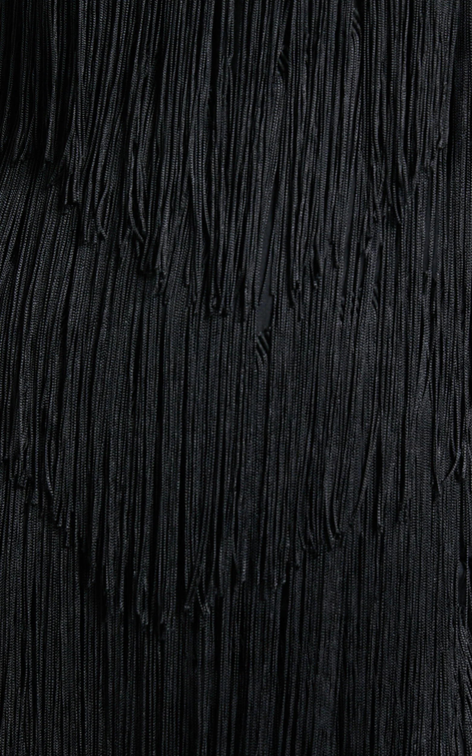 Siofra Mini Dress - Zig Zag Fringe Dress in Black