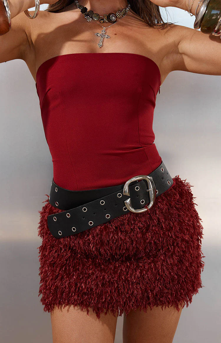 Vandal Black and Silver Eyelet Belt