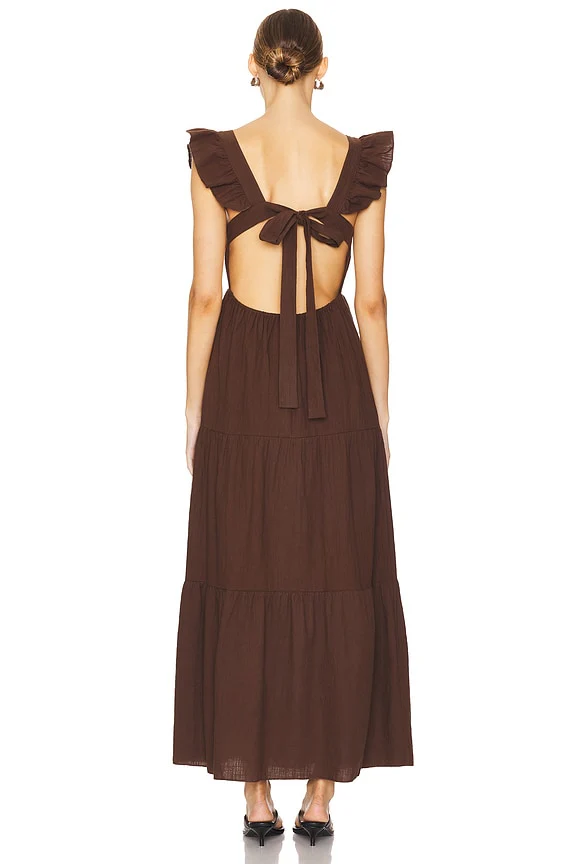 x REVOLVE Peaches Linen Dress