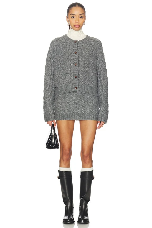 Ibona Cable Mini Skirt