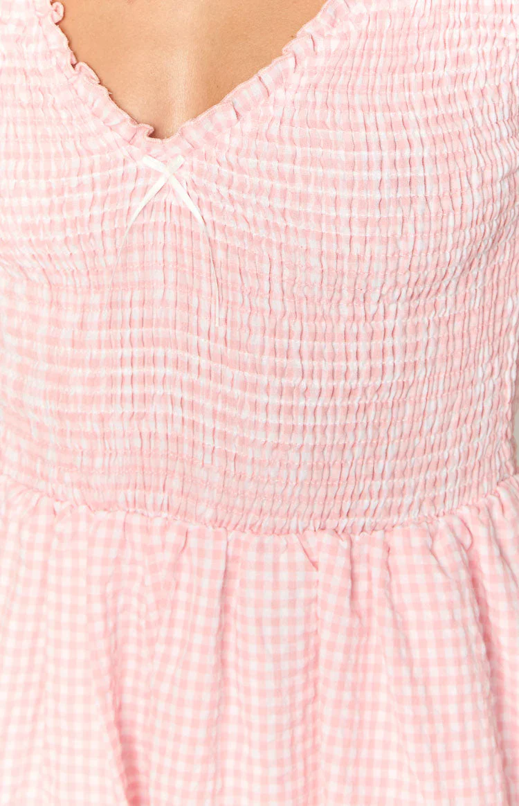 Raldo Pink Gingham Playsuit