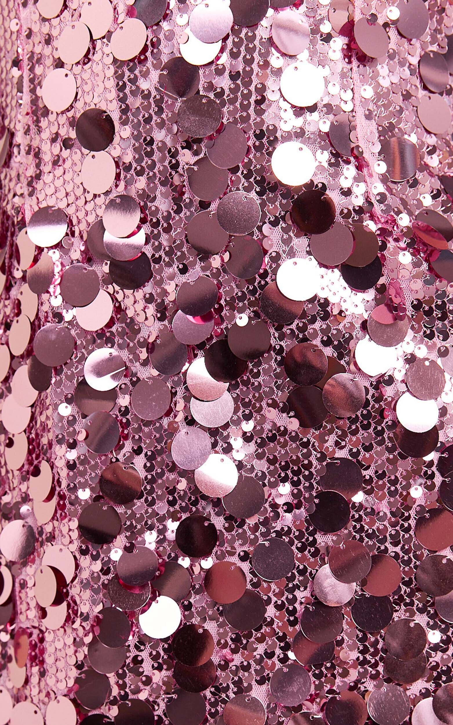 Cleo Mini Dress - Circle Sequin Mini Dress in Pink