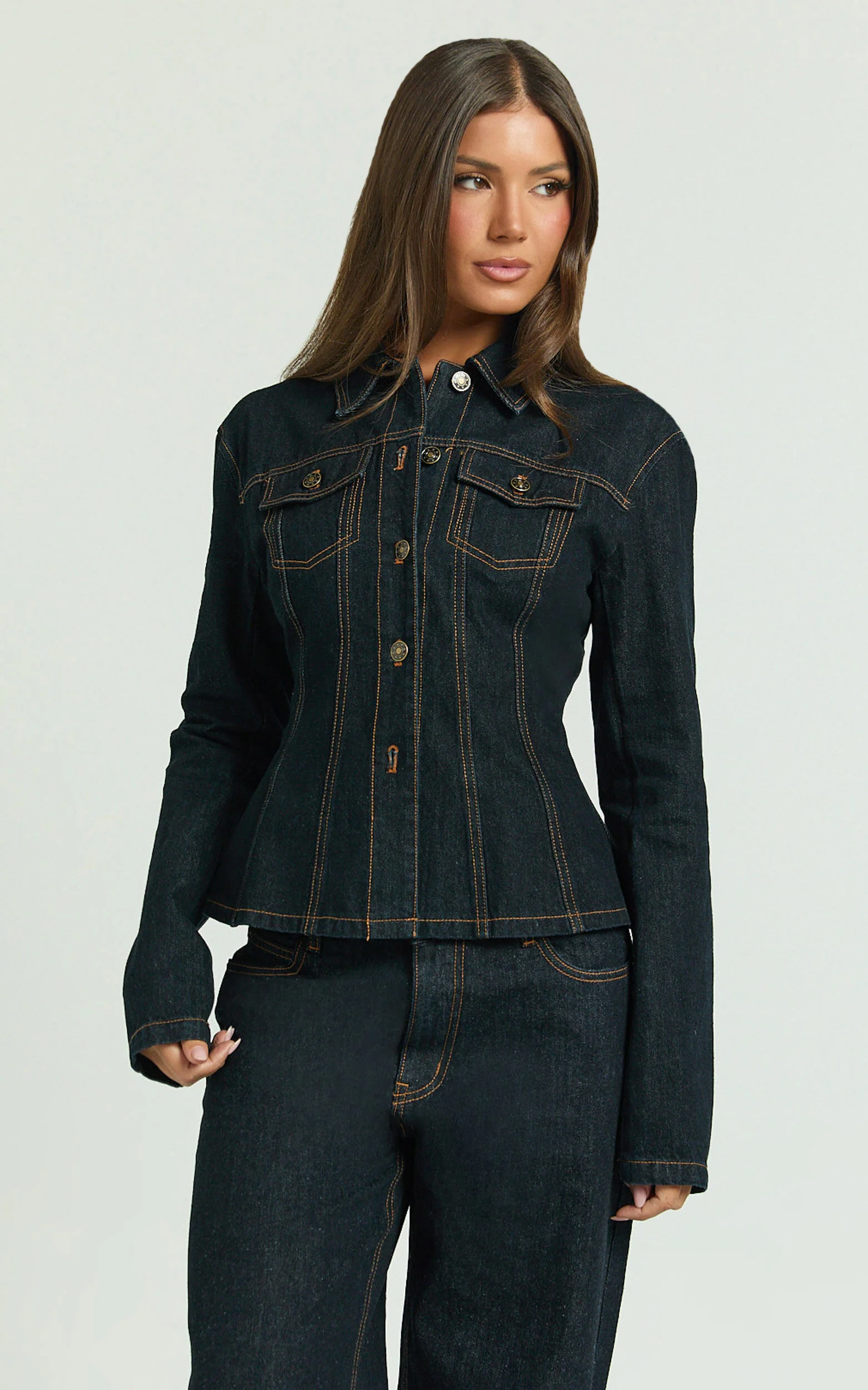 Lioness - Rider Denim Jacket in Dark Denim