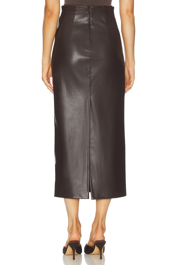 Leather Hi-waist Curve Skirt