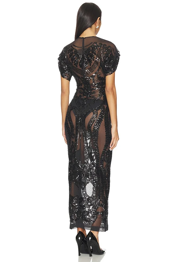 Cap Sleeve Long Dress