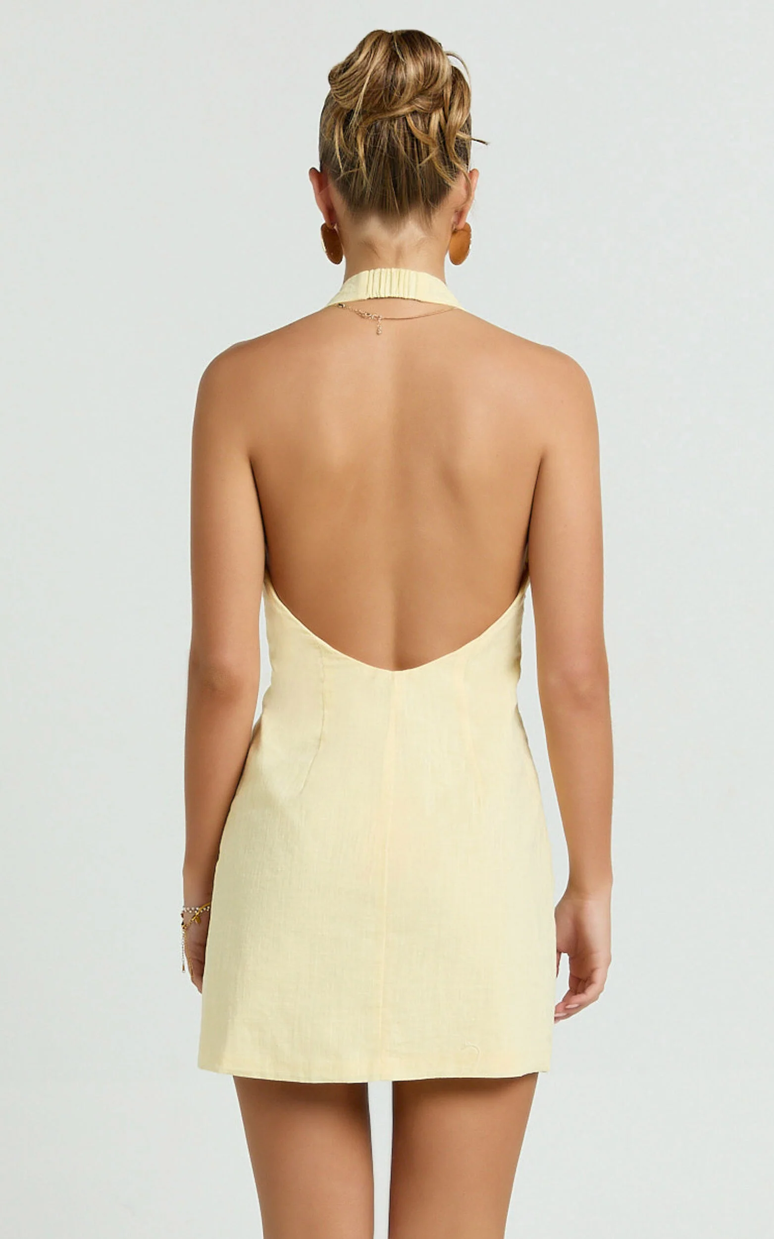 Runaway The Label - Halzie Mini Dress in Lemon